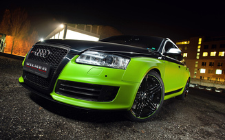 lights, glow, black, rs6, rims, tuning, audi, green, night, vilner